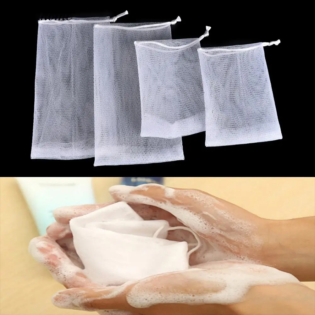 5pcs/lot Soap Bag Foam Mesh Soaped Glove for Foaming Cleaning Bath Soap Net Bathroom Cleaning Gloves Mesh Bath Sponges