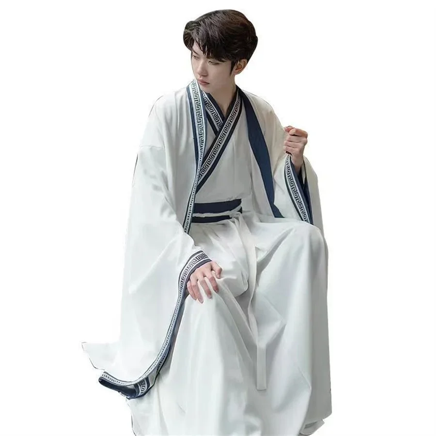 Hanfu ดั้งเดิมชุดจีนโบราณเสื้อผ้าผู้ชายเครื่องแต่งกาย Hanfu Dynasty Hanbok แบบดั้งเดิมสำหรับรับปริญญา