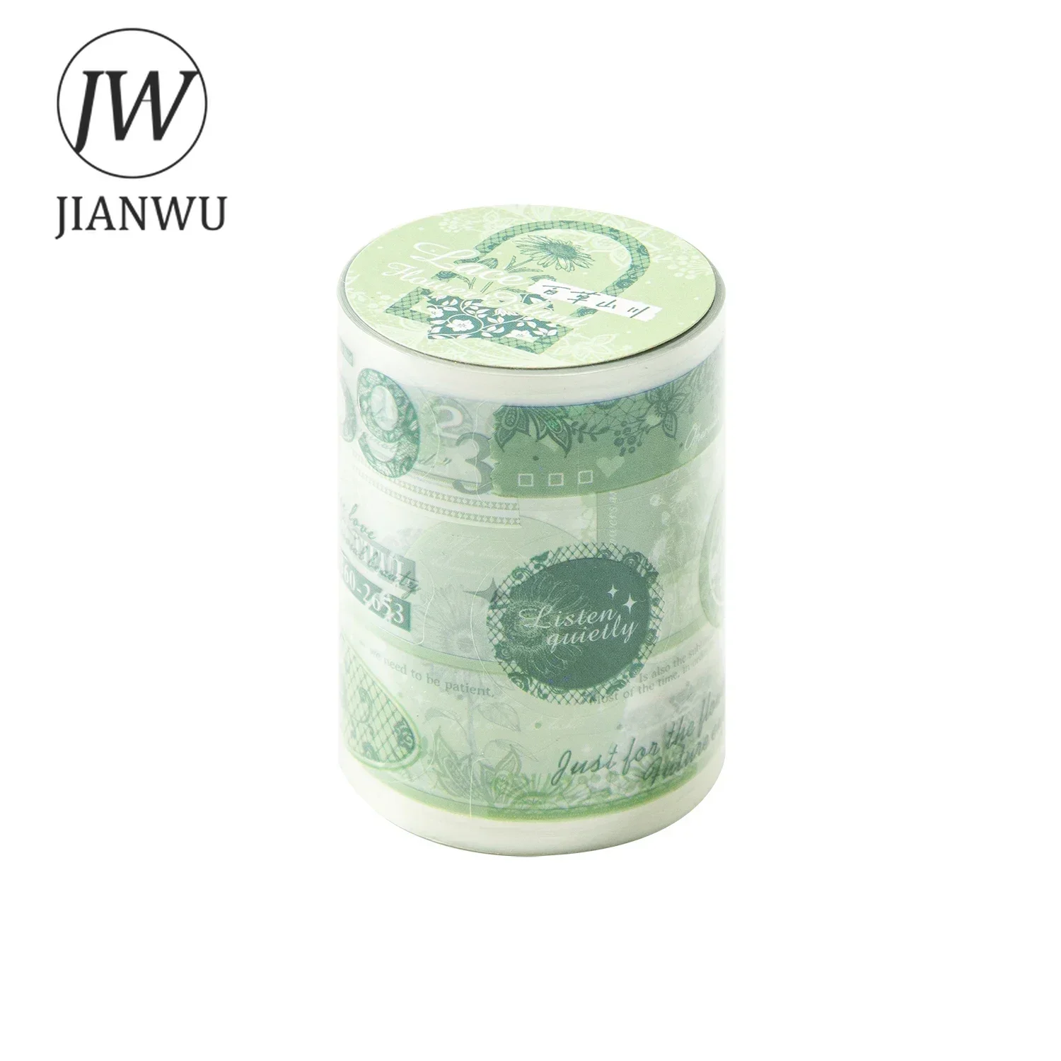 JIANWU 55mm*200cm Lace Flower Island Series Vintage Lace Border Material Collage PET Tape Creative DIY Journal Stationery