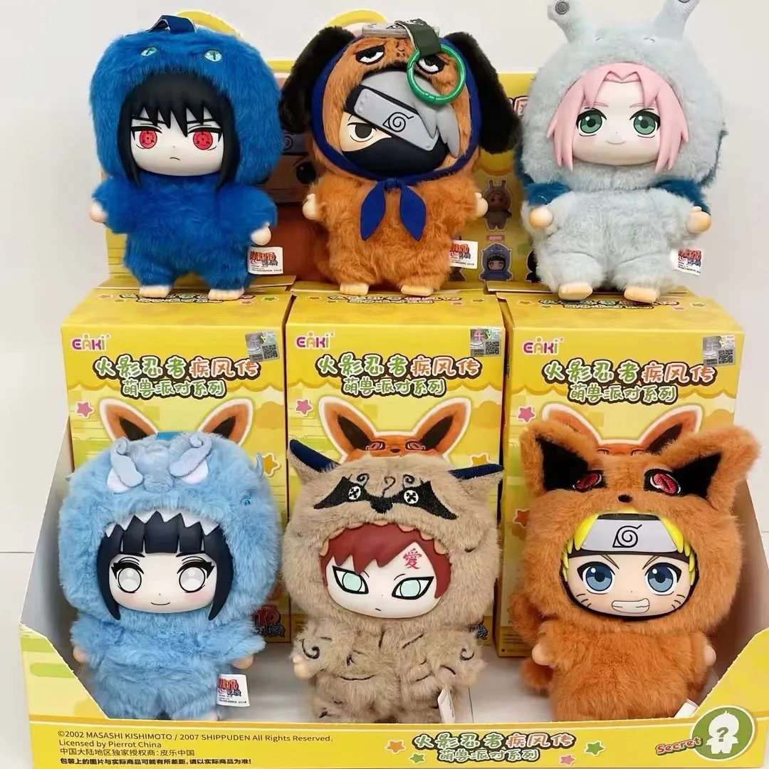 

In Stock New EAKI Naruto Blind Box Shippuden Party Series Stuffed Plush Handmade Ornament Collection Christmas Gift Toy for Kid