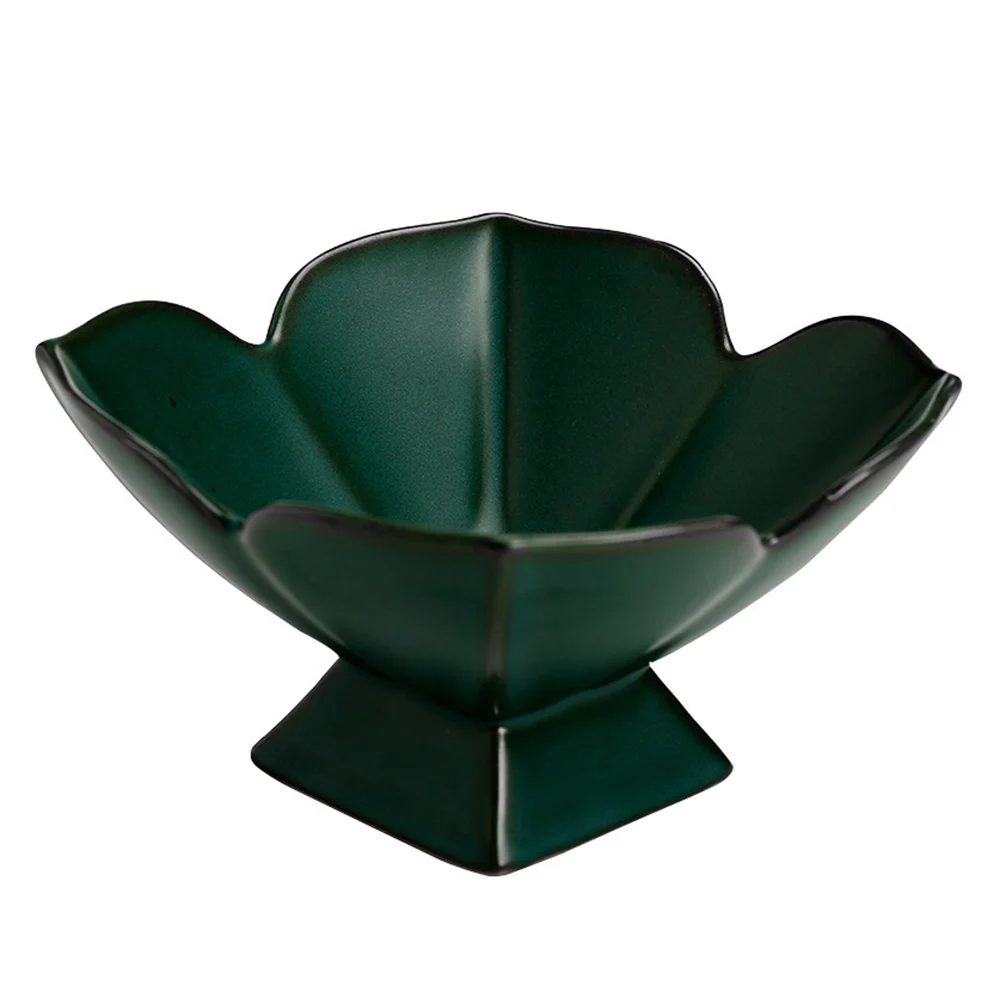 

1Pcs Japanese Style Ceramic Snack Plate Sturdy Food Tray for Fruits Dry Fruits Desserts Snacks Home Use Food Serving Plate