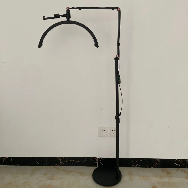 Half moon floor lamp, makeup, nail art,  eyelash beauty lamp, embroidered lamp,  reading and office folding bracket lamp