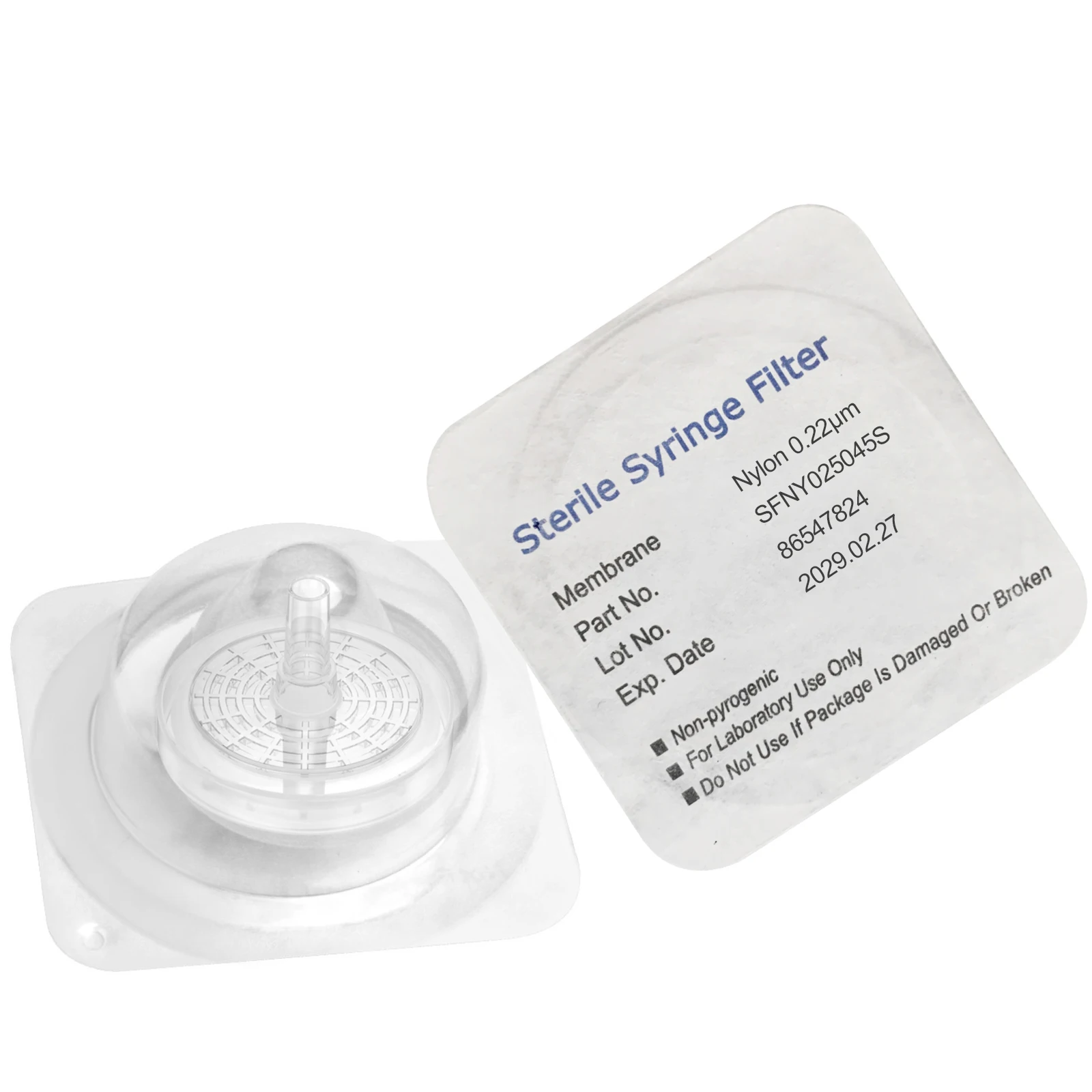 Sterile Syringe Filters,PES/PVDF/PTFE/Nylon Membrane 0.22/0.45μm Pore Size,25mm Diameter,10 Pcs Individually Packed by Ks-Tek