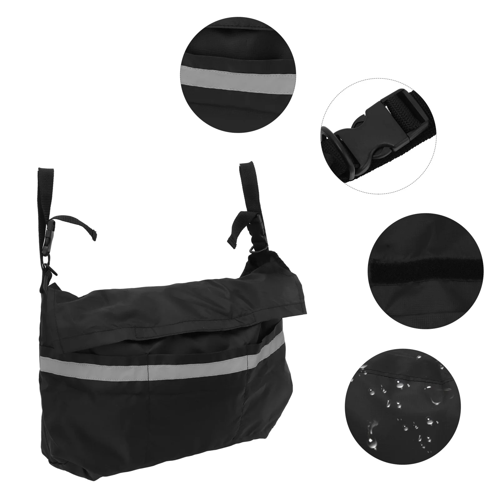 Polyester Walker Bag Walker Pouch Bag Polyester Foldable Wheelchair Backpack Carry Bag for Seniors Elderly Wheelchair Carry Bag