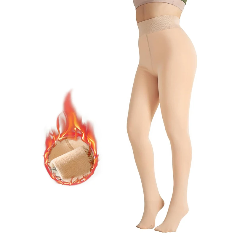 النساء سميكة الحرارية الشتاء طماق جوارب طويلة عالية الخصر صوف مبطن الجوارب ، الدافئة مطاطا سليم صالح دفئا الجوارب