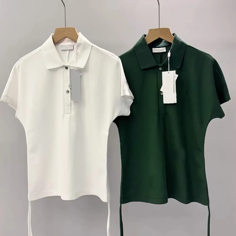 

Модная женская рубашка с коротким рукавом и завязками, с отложным воротником, повседневная свободная летняя футболка