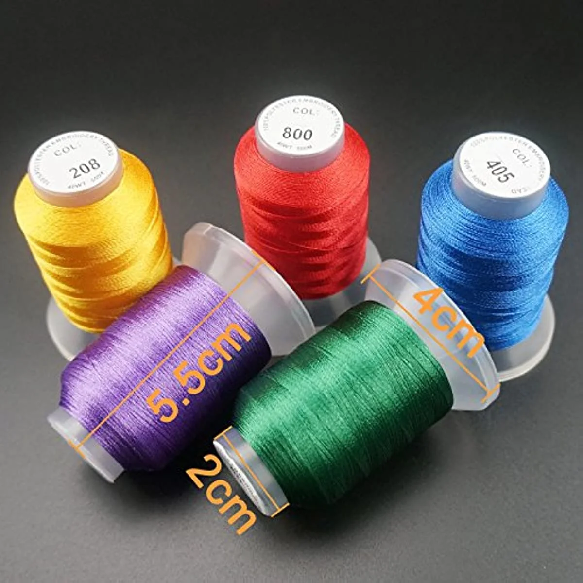 New brothread 63 Brother Colors Polyester Embroidery Machine Thread Kit 500M 550Y Each Spool for Brother Babylock Janome Singer