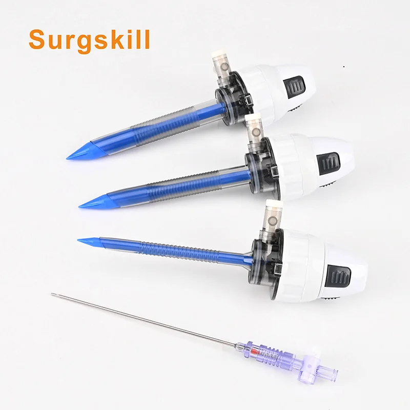 Medical Sterile Disposable Trocar Set 5mm+10mm+12mm with Veress Needle for Laparoscopic Surgery and Inspection