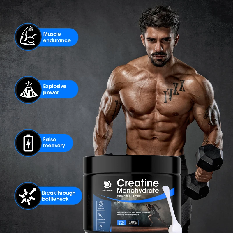 Lukaree Creatine Supplements Monohydrate for Muscle Growth Endurance and Energy Support Boost Athletic Performance Muscle Man