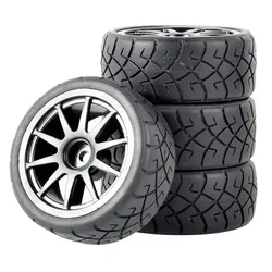 For WLtoys 144001 and 1/18 1/16 1/10 Car Tyre Pcs RC Car Rubber Tires & Wheels Rims 12mm Hex Hub