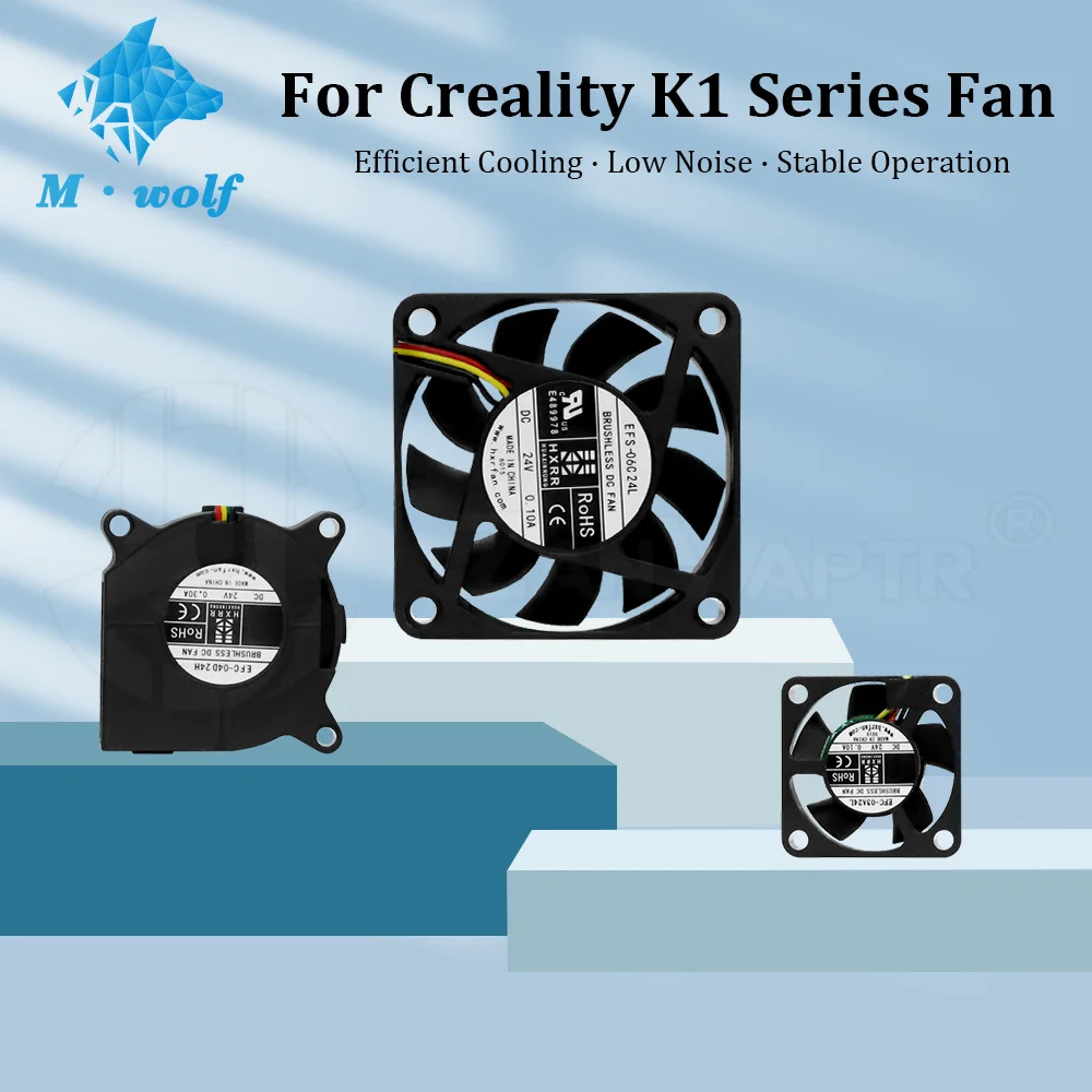 

For Creality K1C/K1 Max/K1 Hotend 24V Cooling Fan Blower Fan 3010/4020/6015 Double ball bearings Hydraulic bearings 3d printer