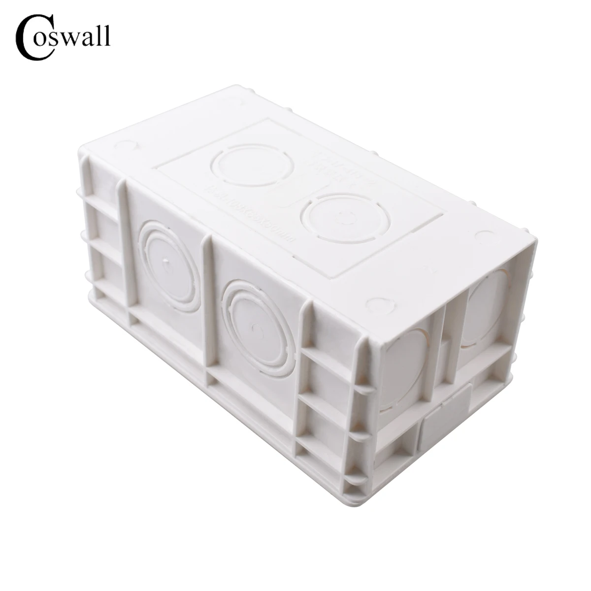 Coswall Super Quality 108mm*65mm US Standard Internal Mounting Box Back Cassette for 118mm*72mm Standard Wall Switch and Soc