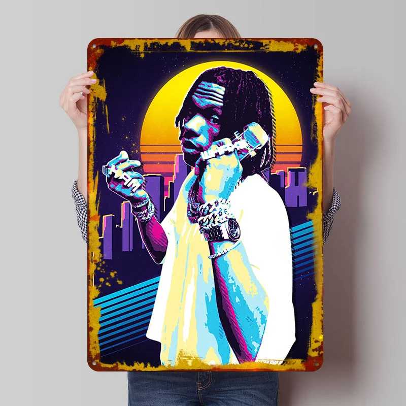 Lil Baby 80s Retro Art Tin Plaque Poster Customized Wall Art Retro Vintage Metal Signs for Man Cave Aesthetic Room Decor Men