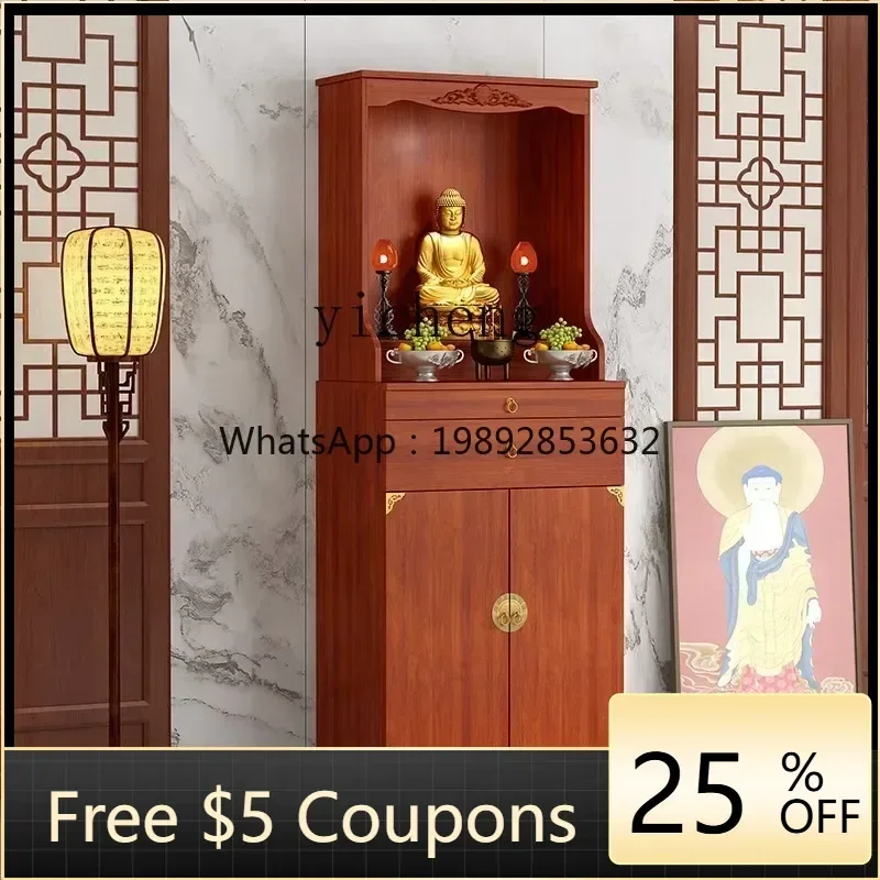 

W -31Buddhist niche cabinet offering table shrine God of Wealth offering table incense case new Chinese vertical cabinet