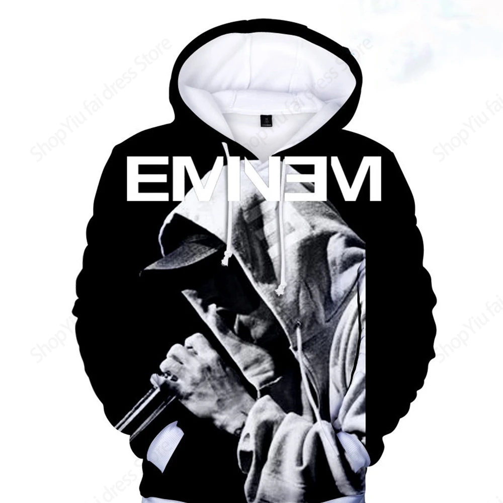 Terbaru populer Rapper EMINEM 3d Cetak Hoodie Pria Wanita mode Hoodie Sweatshirt anak laki-laki mantel Wanita keringat pria Hoodie pakaian Rap