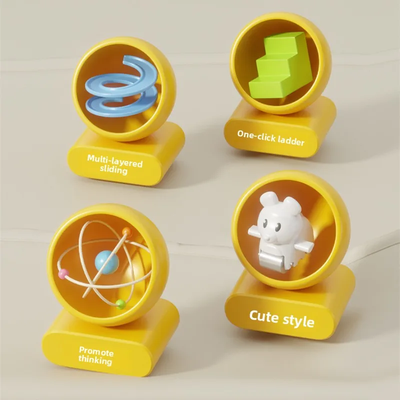 Track Slide Cat Catch Mouse Chase Climb Stairs Table Games Parent-Child Interactive Puzzle Boys and Girls Children's Toys
