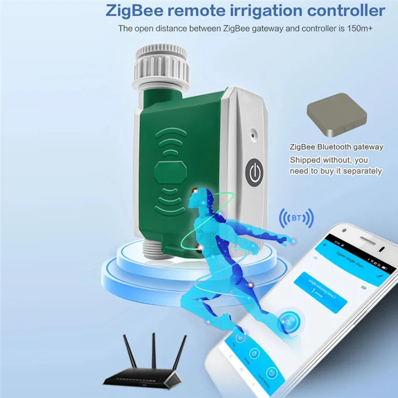 AA87 Tuya Zigbee Temporizador de rega Controlador de irrigação por gotejamento Controle por aplicativo para Alexa e Google