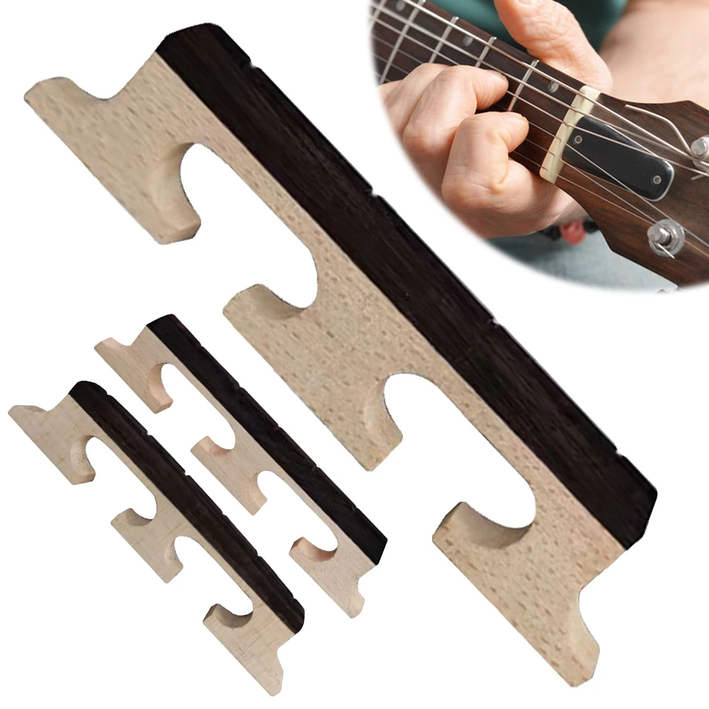 4/5/6 Strings Banjo Bridge Rosewood Maple Wooden Banjo Saddle Enhanced Acoustic Resonance Banjos Accessories