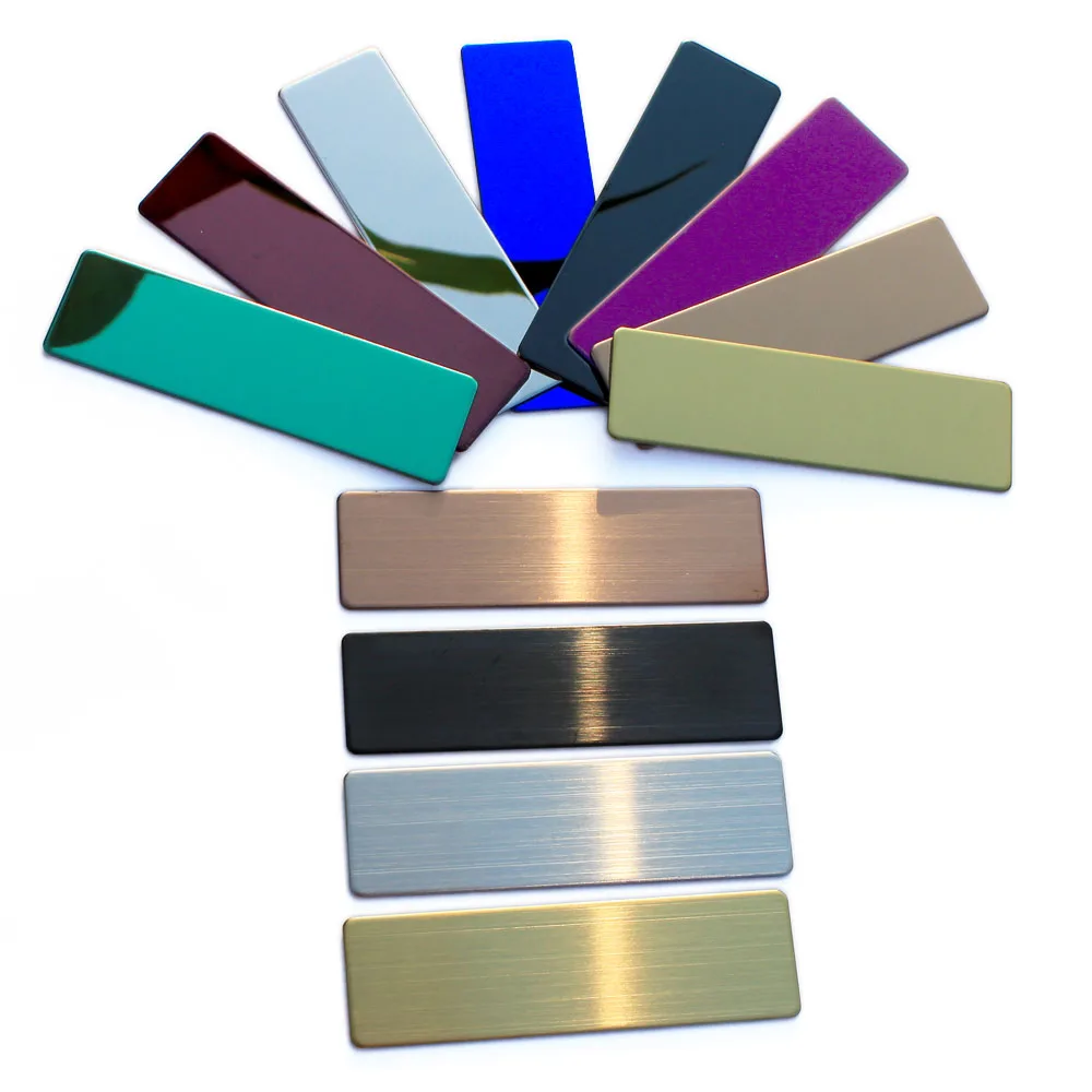 10Pcs 7x2CM Customizable Brooches Pin Personalized Engraved Your Text Logo Business ID Tag Customized Name Badges Blank Material