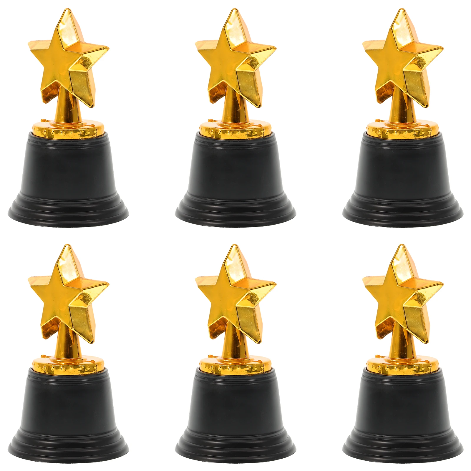 6 Stuks Trofee Trofeeën Voor Kinderen Trofee Prijs Gouden Sterren Gouden Prijs Trofee Speelgoed Kinderen Sport Trofee Partij Accessoire Trofeeën