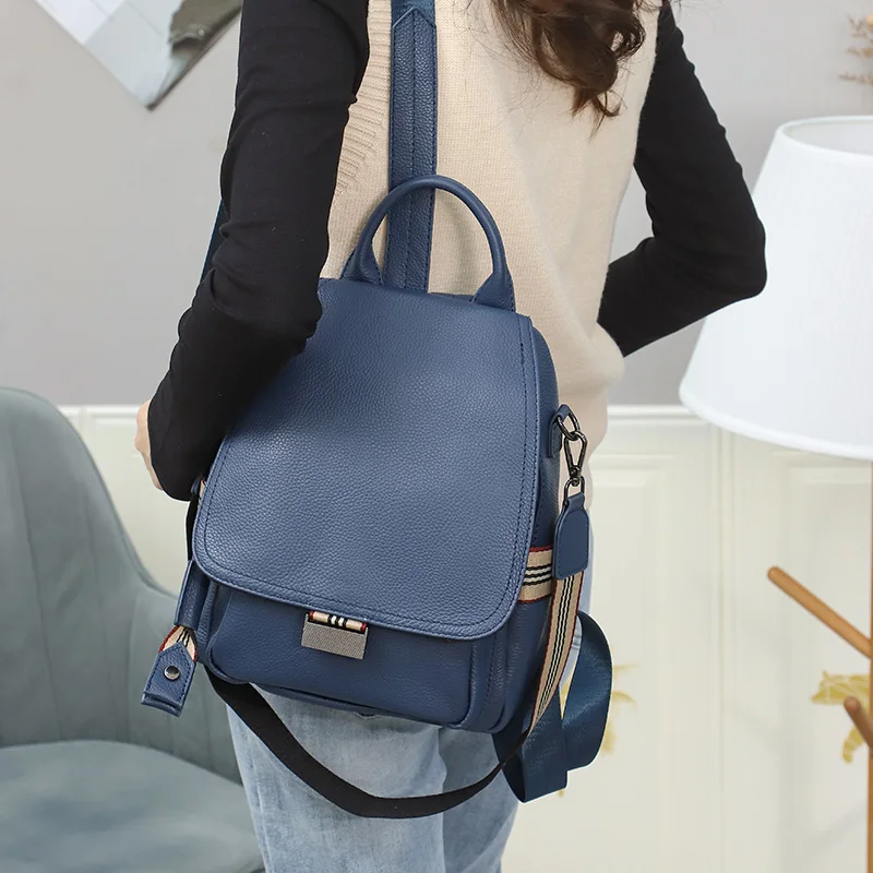 Small Women Backpack Fashion Soft Genuine Leather High Quality A+ Ladies Daily Casual Travel Bags Shoulder Knapsack Schoolbag