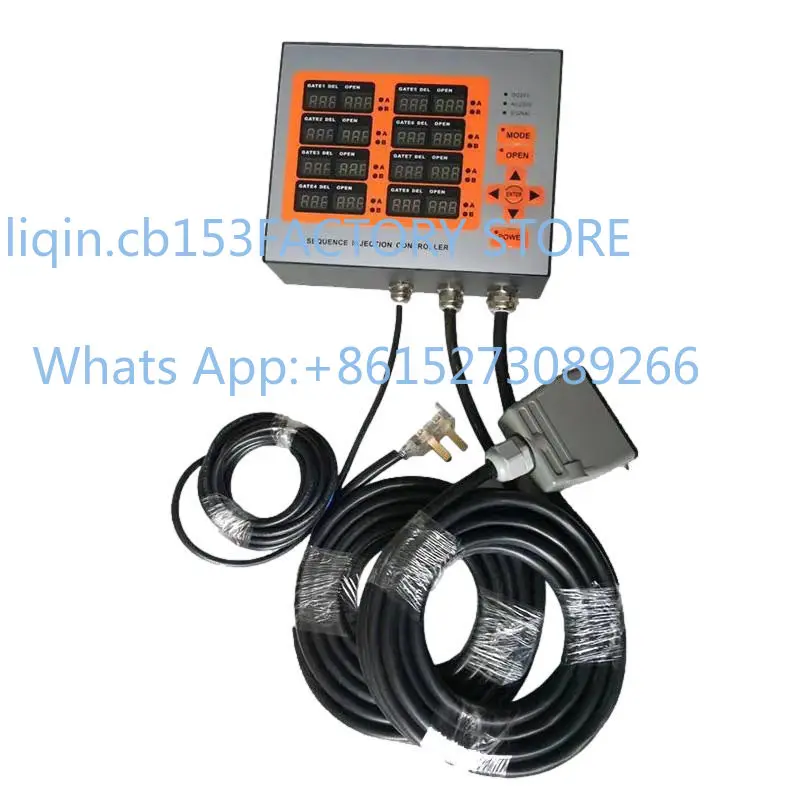 Hot runner timing controller8groups oil and gas general in-jection molding machine needle valve mold time temperature controlBox