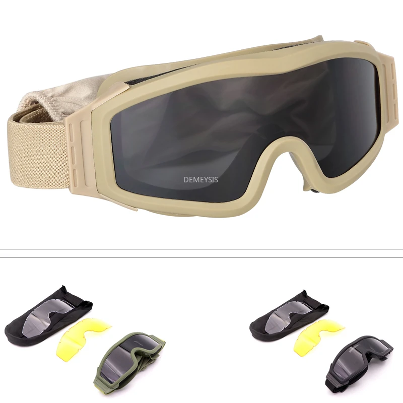 

Tactical Airsoft Goggles Windproof Dustproof Safety Glasses for Shooting Motorcycle Motocross Hiking Outdoor Sports Eyewear