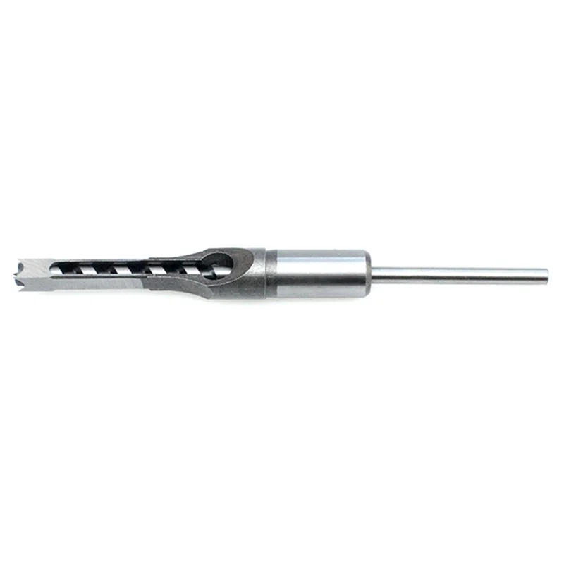 AA63 HOT Woodworking Square Drill Bit Set Twist Drill Bit Mortise Chisel Drill Bit Tool Set Spiral Extension Drill Bit
