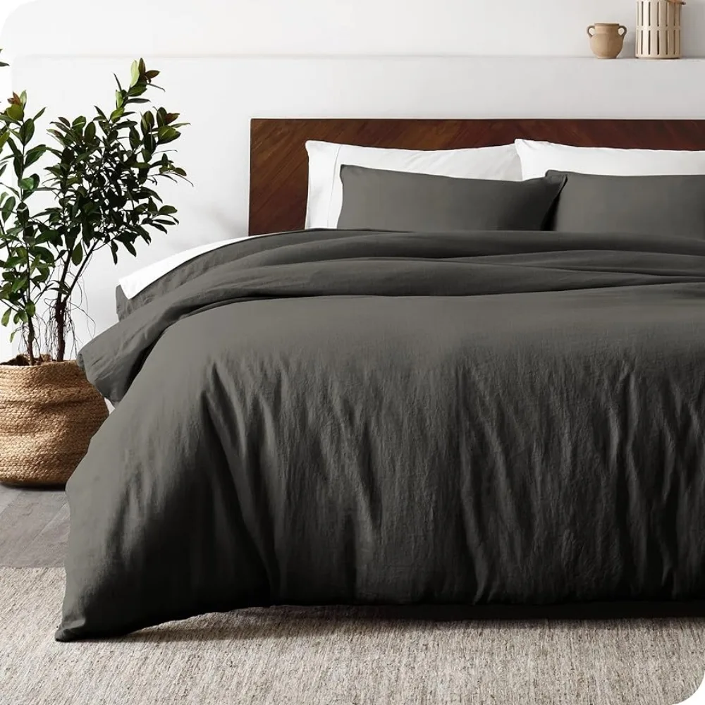 

Duvet Cover -100% Linen - Breathable and Durable - Down Duvet Cover with Pillowcase, Duvet Cover