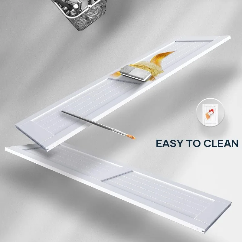 باب الحظيرة الأبيض مقاس 30 × 84 بوصة مع مجموعة أدوات الباب المنزلق بطول 5.5 قدم متضمنة ومقبض، من الخشب الصلب المغطى بمقاومة للماء #5