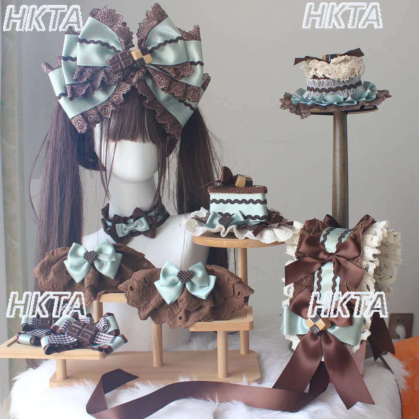 japanese-retro-sweet-cute-lace-bow-plaid-hairclips-lolita-headpieces-hair-clips-hand-sleeve-cake-top-hat-hair-accessories-women