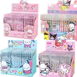 Nuevo Sanrio lindo bolígrafo de Gel 12 Uds Kuromi Melody Cinnamoroll Pochacco papelería para estudiantes bolígrafos para escribir 0,5 negro herramienta de examen escolar para niños