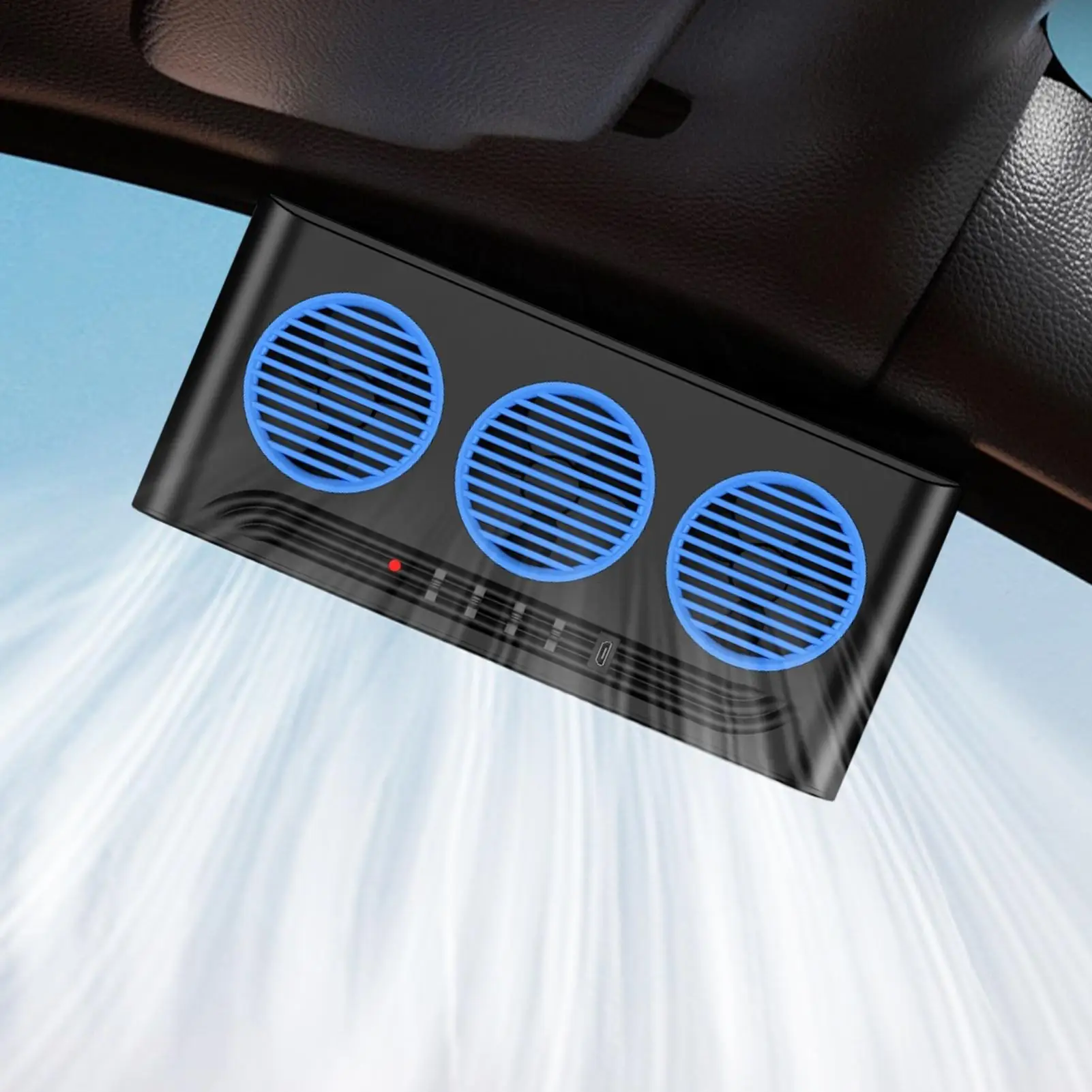Solar Window Fan 3 Outlets Solar Powered Exhaust Radiator Car Window Vent Fan For Van SUV Truck RV Highway Road Trip Daily
