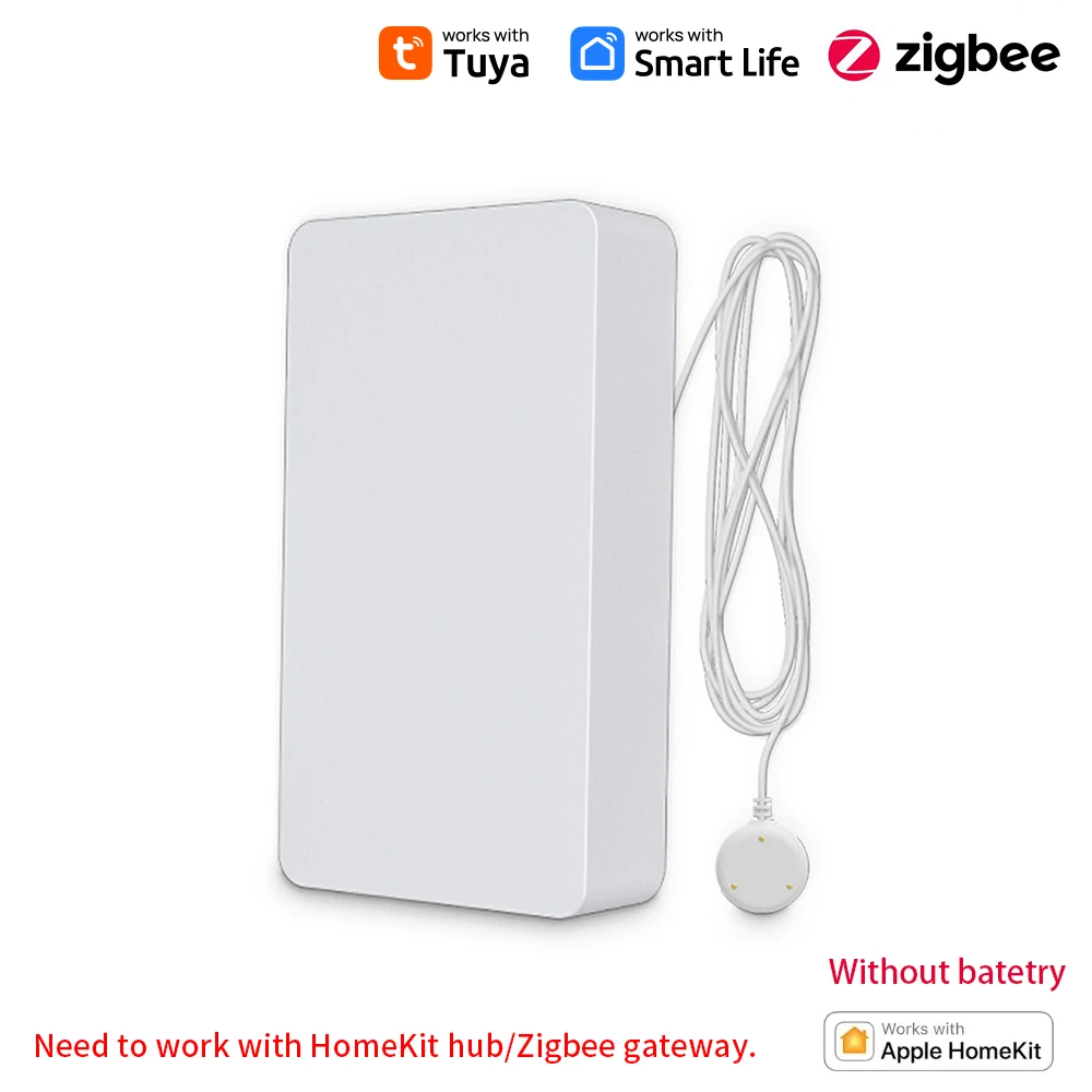 Zigbee 3.0 En Homekit Waterleksensor Dual Purpose Water Overstromingssensor Ondersteuning Tuya App/Smart Life App/Apple Home App