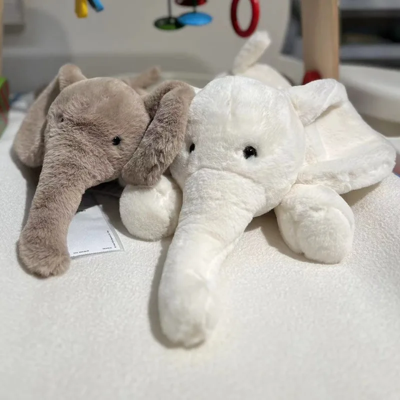 Nordic Style Smudge Elephant Plush Toy for Kids Soft Lying Down Baby Elephant Doll Pillow – Perfect Birthday and Christmas Gift