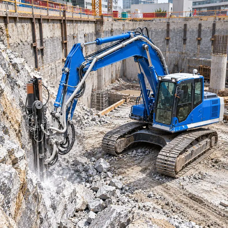 Robust Excavator Rock Splitter Customized with Rapid Drilling Capability Integrated Rock Splitter for Basalt Rock Excavation