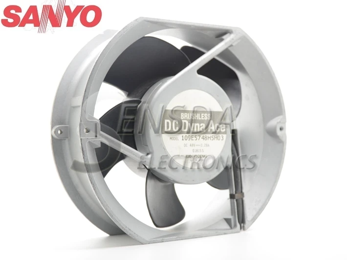 

For Sanyo 109E5748H5H03 17251 172mm 17cm DC 48V 0.28A mechanical metal Aluminum Frame server inverter fan