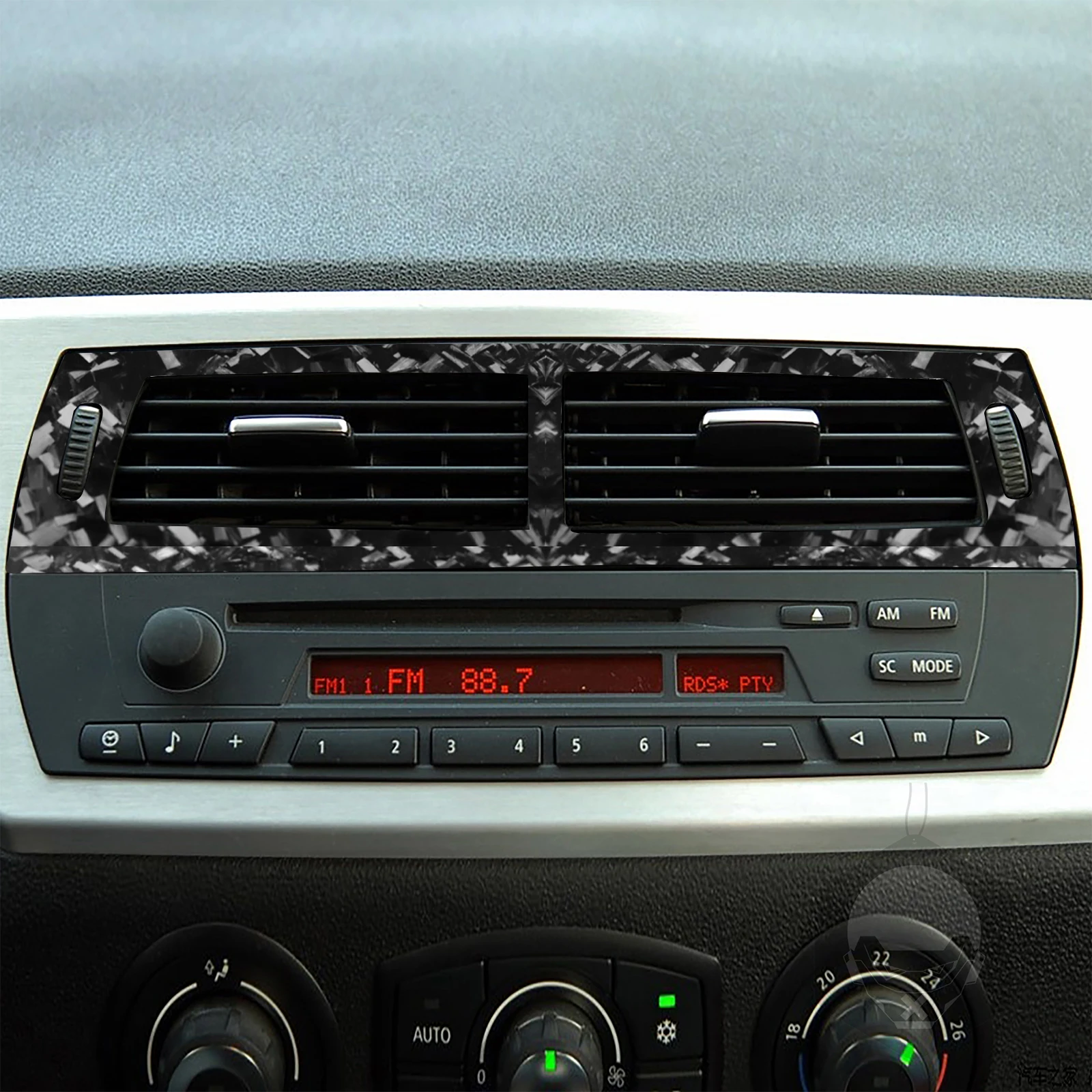 For BMW Z4 E85 E86 2003-2008 Forged Carbon Fiber Central Air Conditioning Vent Outlet Panel Cover Trim Car Accessories Sticker