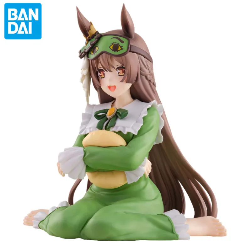 Bandai Genuine TV Anime Jockey Girl Satomi Hikari Relax Time Series Pretty Derby Figure Model PVC 12cm Scene Toy Gift Collection