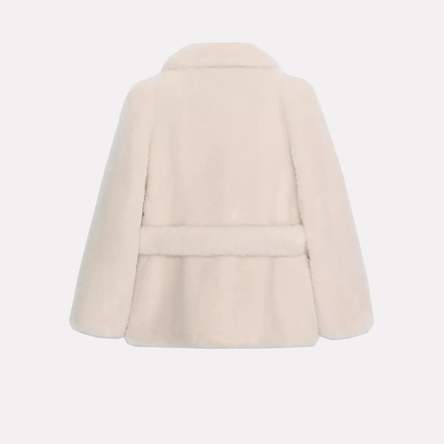 معطف فايونابل بتأثير الفرو الصناعي مع حزام Z للسيدات جديد 2025 طويل Sve فضفاض مناسب للتنقل بدون قبعة متضمنة #4