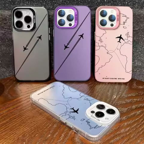 Airplane Route Case For OPPO Reno 13 12 10 11 Pro Plus 5G 7 12F 11F A78 A58 A18 A38 A98 A79 A17 A3S A74 A36 A96 A76 A55 A57 Capa