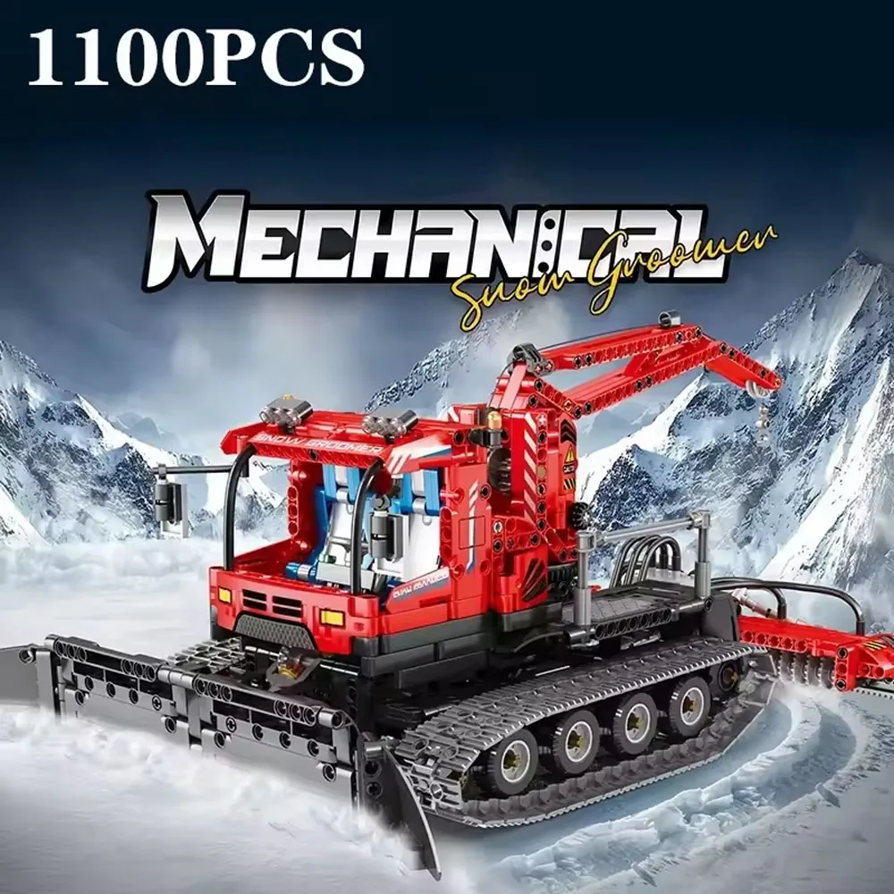 1100PCS Fernbedienung Schnee Technische Fahrzeug Bausteine Elektrische RC Auto Engineering Kran Modell Ziegel Kinder Spielzeug Geschenke