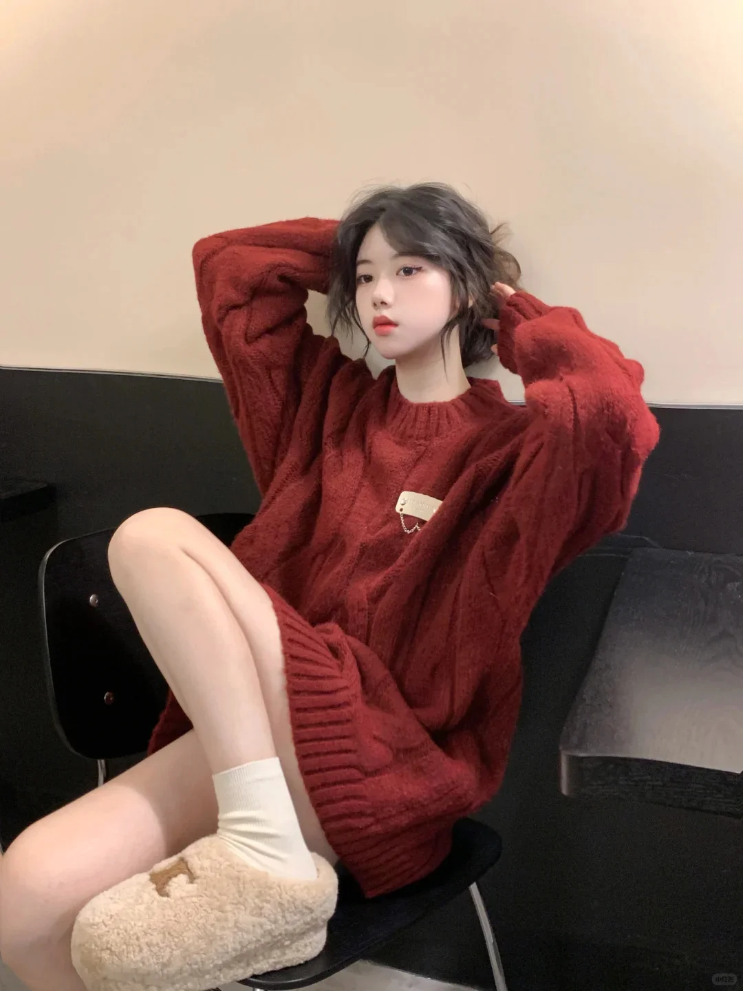 Suéteres, Jerséis, Pullovers para Mujer, Pullover con Estética Acrílica, Hombros con Tachuelas, Estilo Desgastado, Grunge, Concierto, Flock, Rock, Banda, Ocio