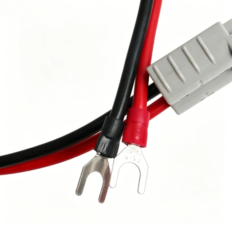 12AWG 50A Heavy-Duty Quick Connect to Fork Spade Terminal Adapter Cable for Battery Charging