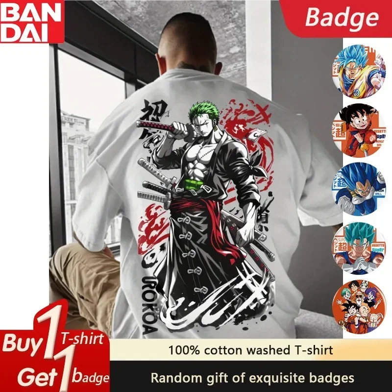 Dragon Ball 2025 Trendy Hot Items Summer The Latest Peripheral T-shirt Animation Men's and Women's Summer Fashion Cotton T-shirt