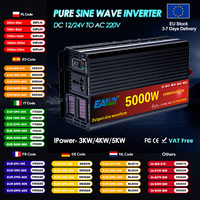 Pure Sine Wave Inverter 5000W/4000W/3000W DC 12V/24V To AC 220V Car Power Inverter Multi-function Socket Converter Tools Solar