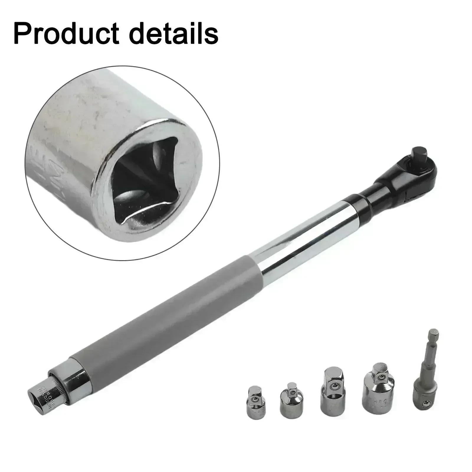 

Offset Extension Wrench Tight Space Extension Tool 1/2 Inch Auto Repair Tool With Socket Adapter 1/4'' 3/8'' 1/2''