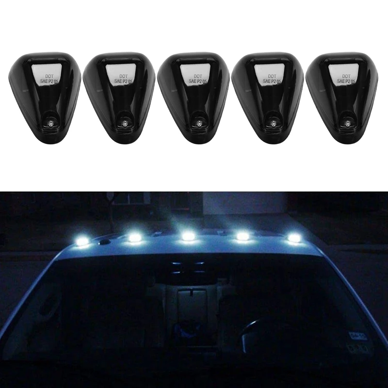 5X Cab Roof Top Marker Running Car Lights Set Lamp Lens Bulbs Signal For Truck SUV FORD Ect