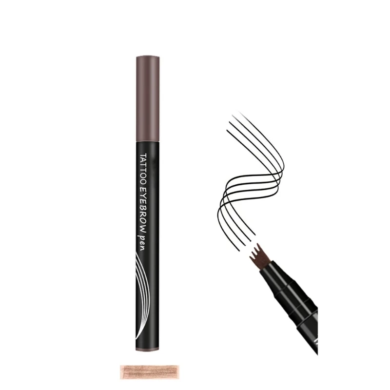 Crayon à sourcils avec applicateur à 4 pointes micro-fourchette, maquillage imperméable longue durée, livraison directe