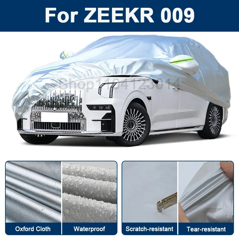 

Outdoor Full Car Cover For ZEEKR 009 with Reflective Strips Waterproof Snowproof Dustproof UV Protection Exterior Accessories